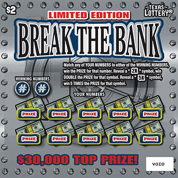 Limited Edition Break the Bank front