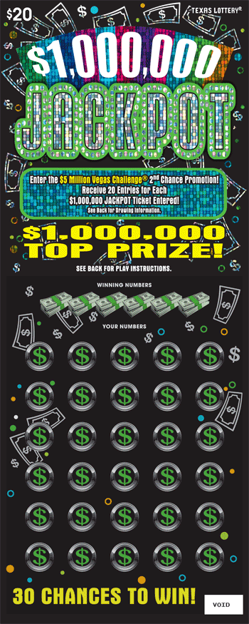 $1,000,000 Jackpot front