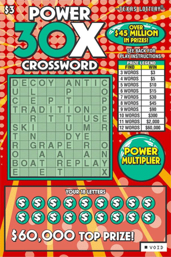 Power 30X Crossword front