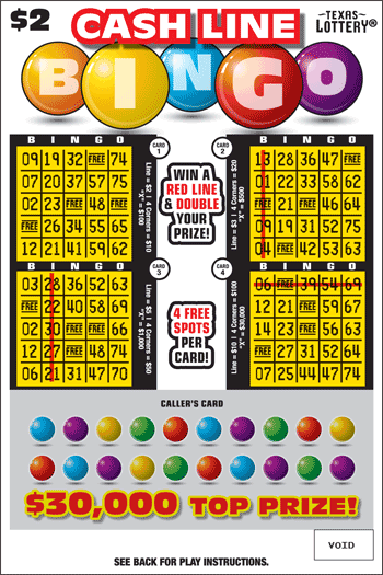 Cash Line Bingo front