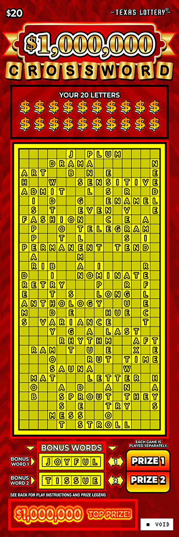 $1,000,000 Crossword front