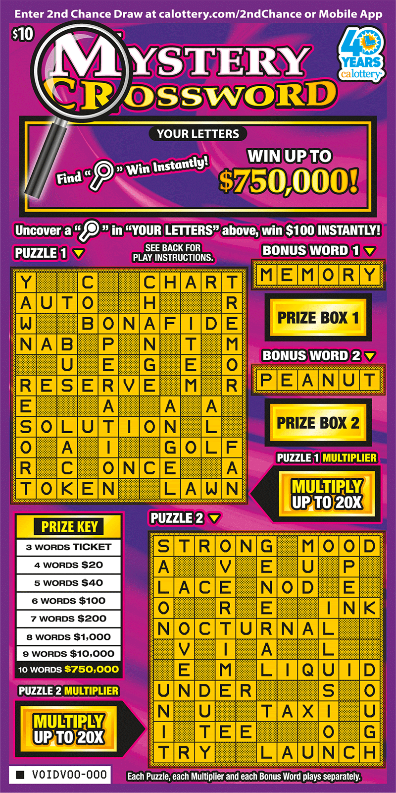 Mystery Crossword front