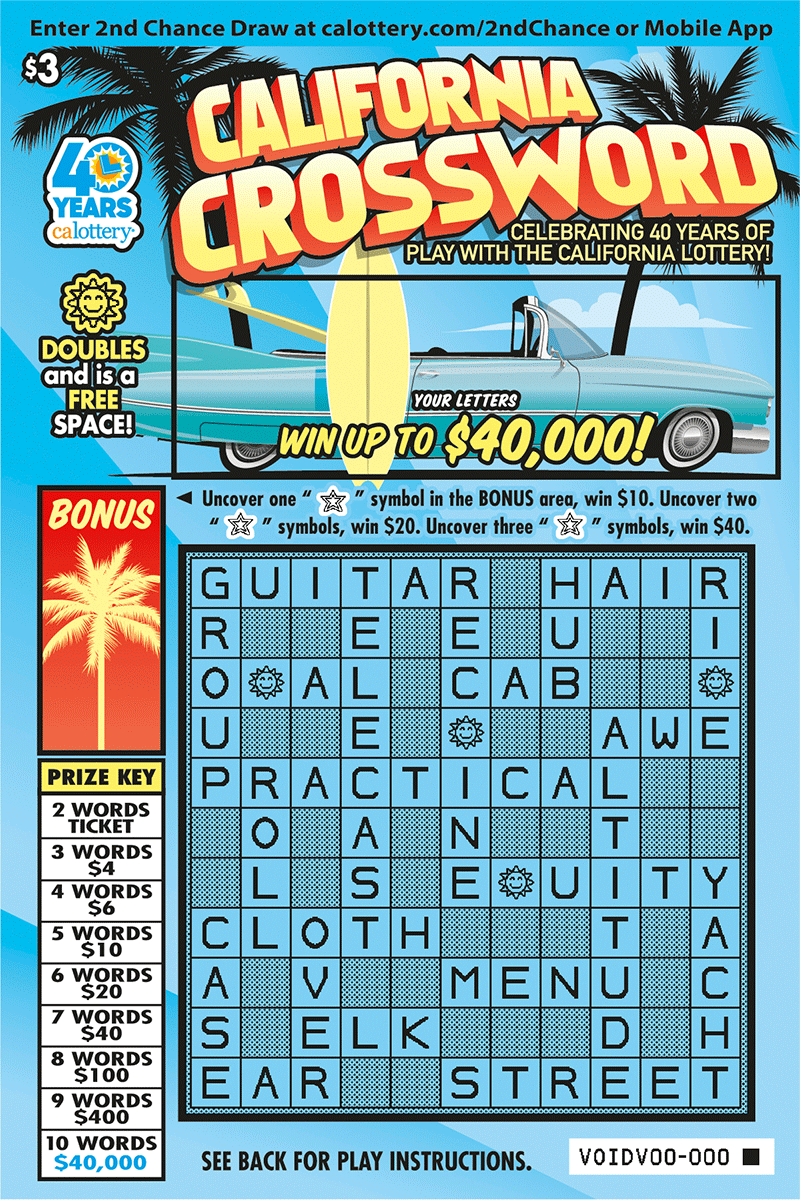 California Crossword front