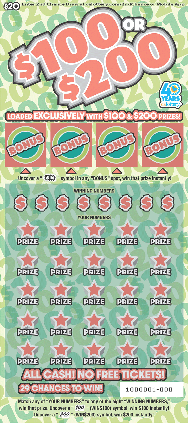 $100 or $200