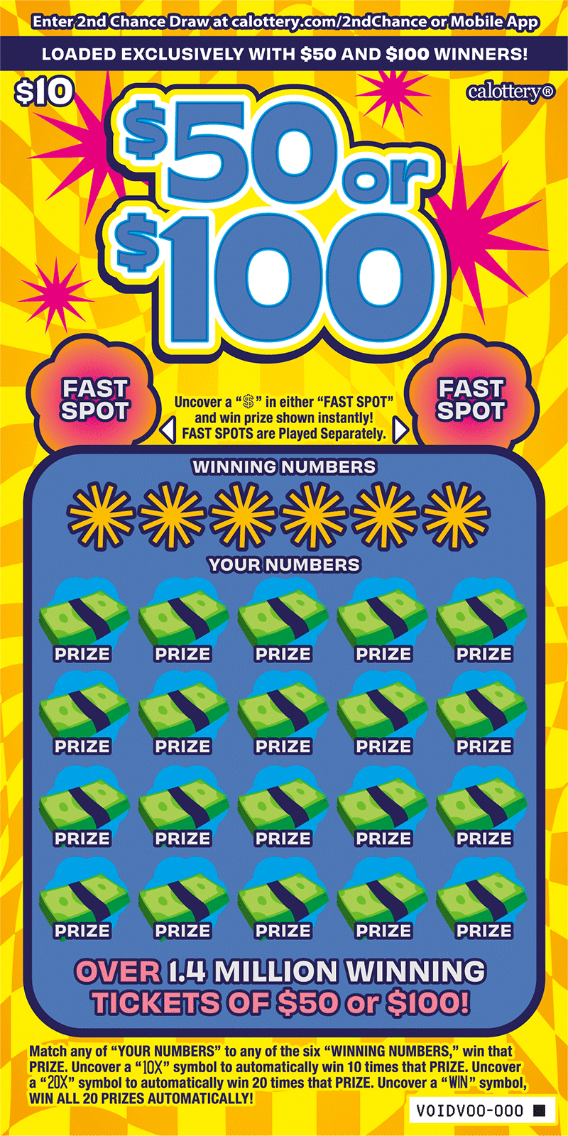 $50 or $100