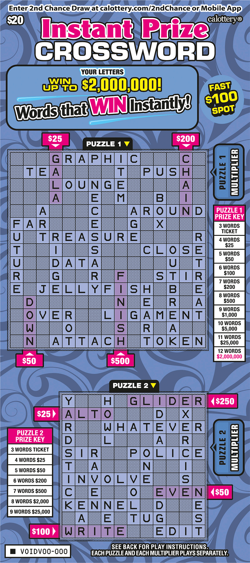 Instant Prize Crossword