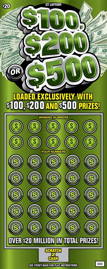 $100, $200 OR $500