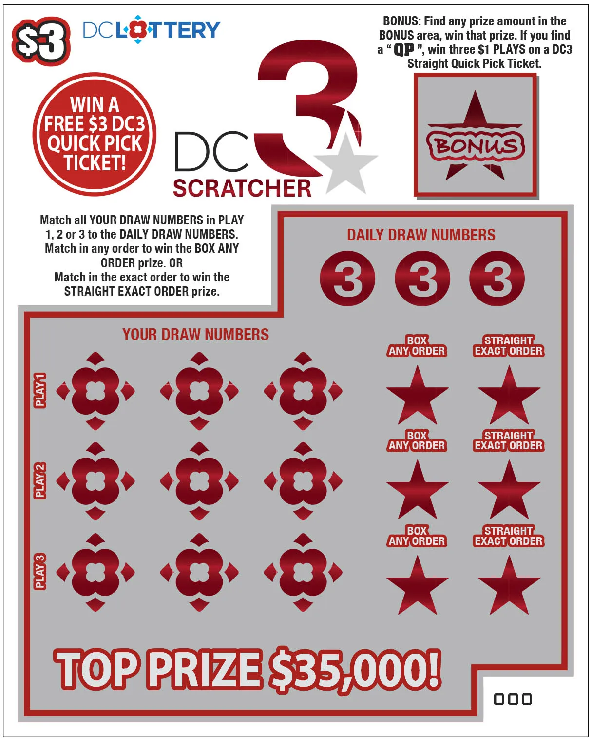 DC 3 Scratcher
