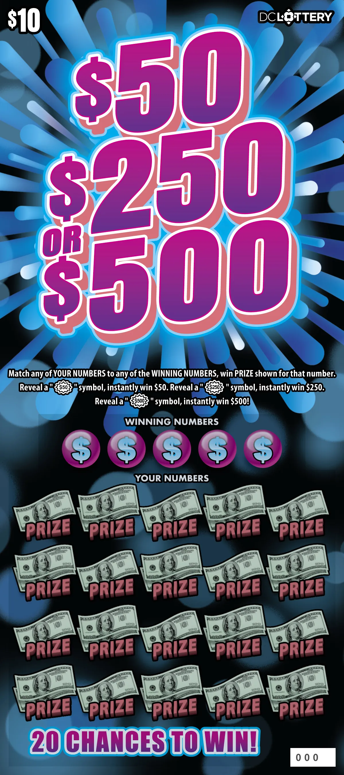 $50, $250 or $500