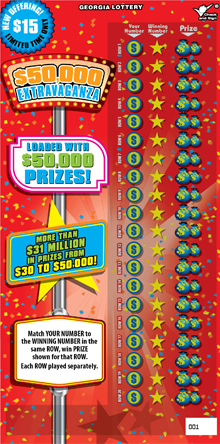 $50,000 EXTRAVAGANZA front