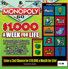 MONOPOLY $1,000 A WEEK FOR LI front