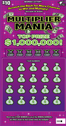 $10 MULTIPLIER MANIA front