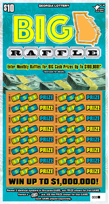 $10 BIG GEORGIA RAFFLE front