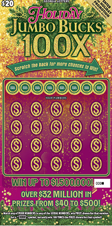 HOLIDAY JUMBO BUCKS 100X front