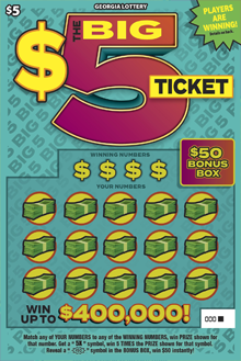 THE BIG $5 TICKET front