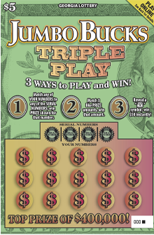JUMBO BUCKS TRIPLE PLAY front