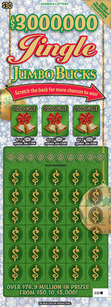 $3,000,000 Jingle JUMBO BUCKS