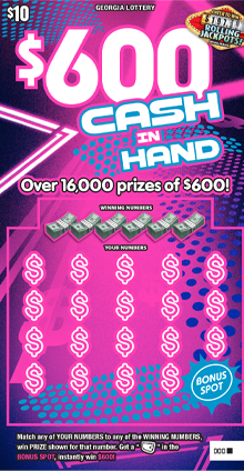 $600 CASH IN HAND