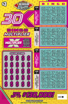 30X BINGO MULTIPLIER front