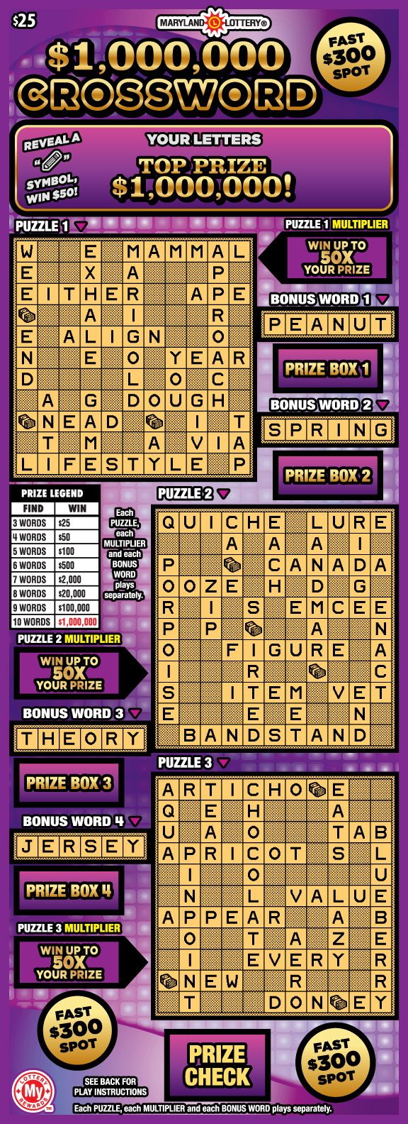 $1,000,000 Crossword