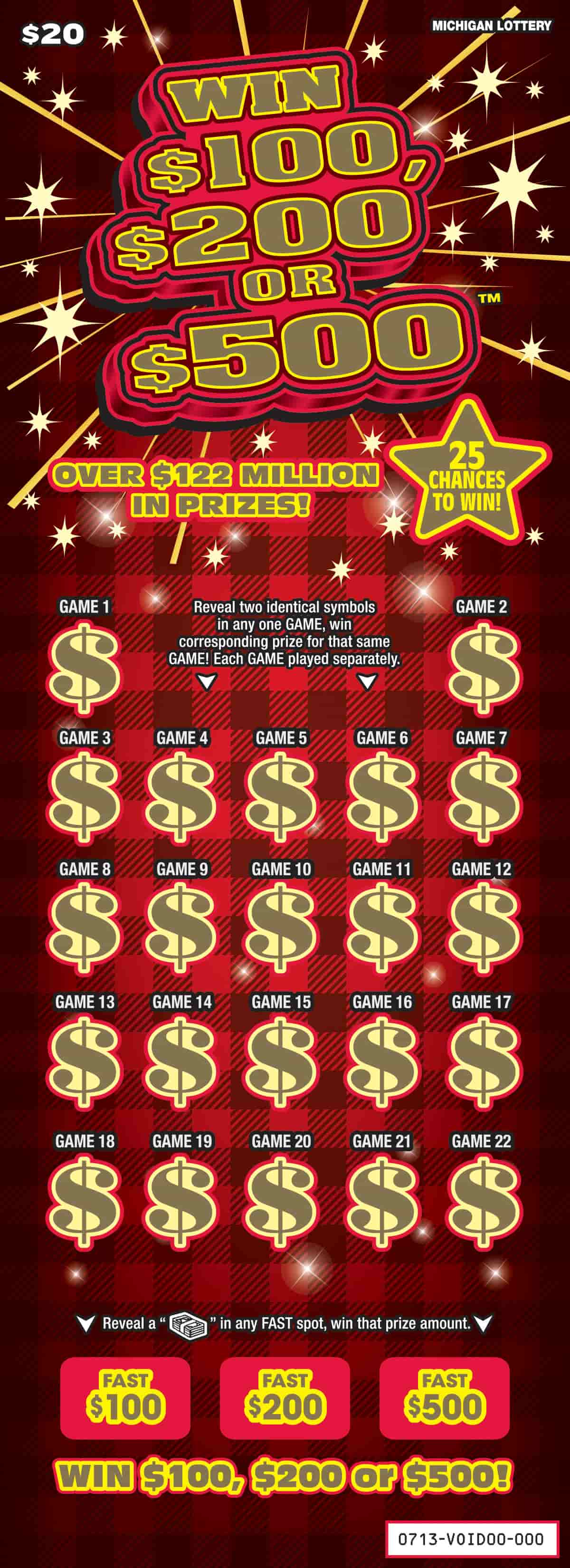 Win $100, $200 or $500