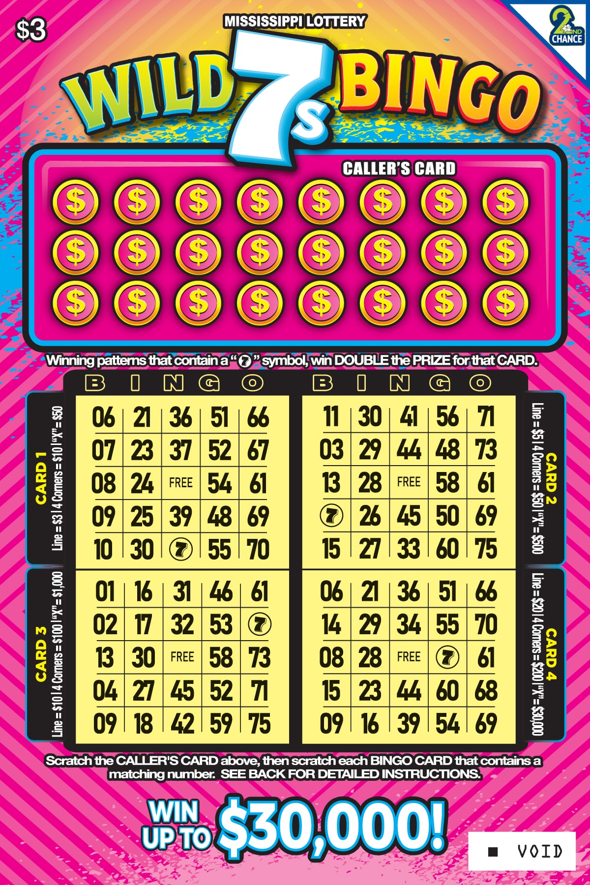 Wild 7s Bingo