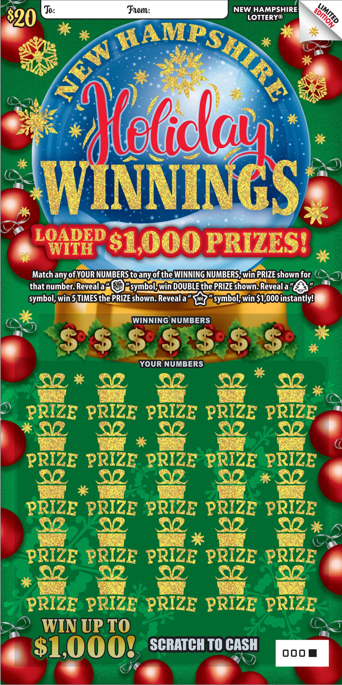New Hampshire Holiday Winnings
