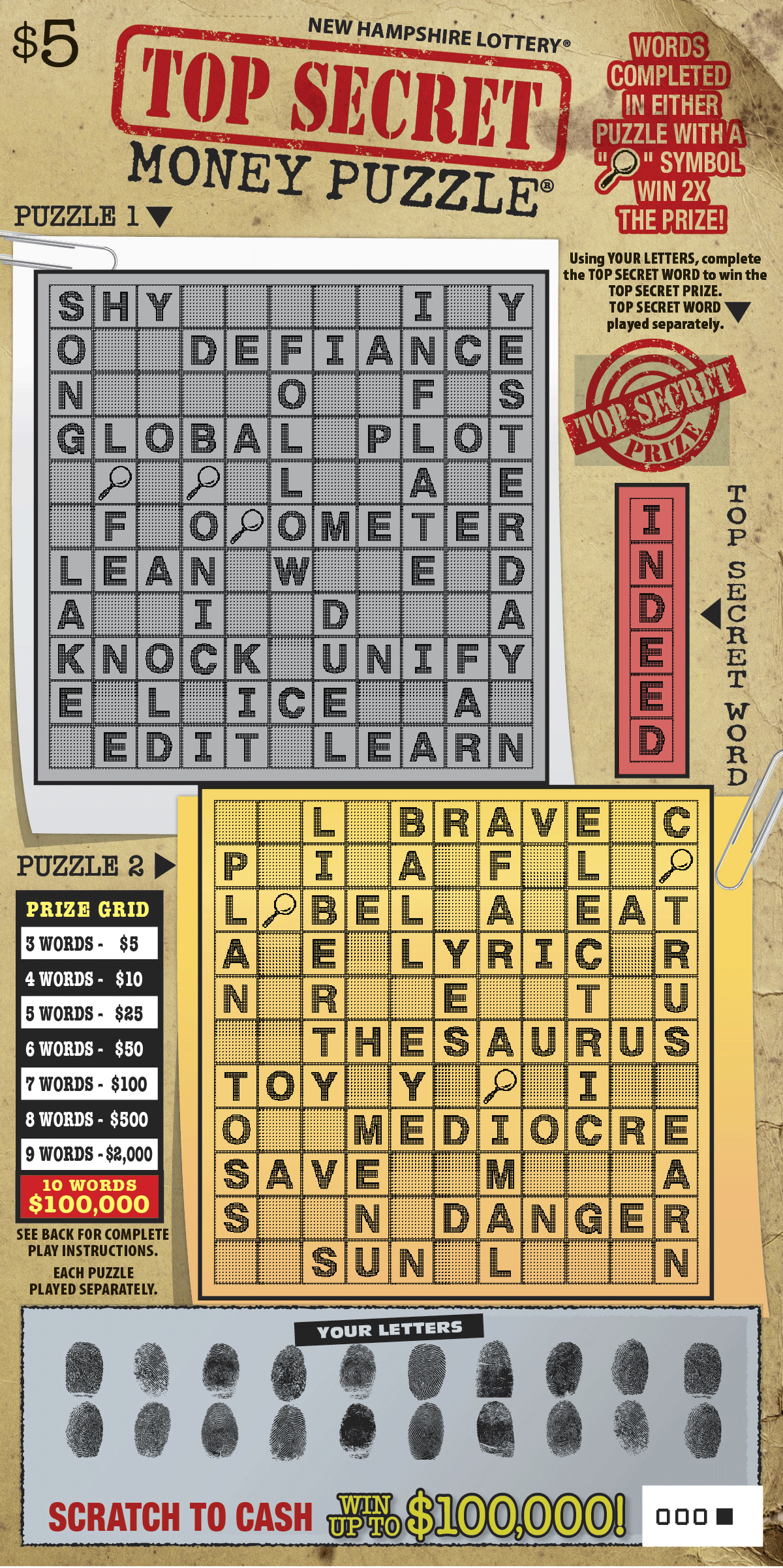 Top Secret Money Puzzle