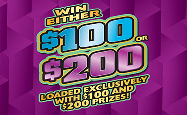 Win Either $100 or $200 front