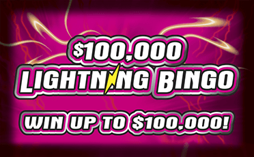 $100,000 Lightning Bingo front