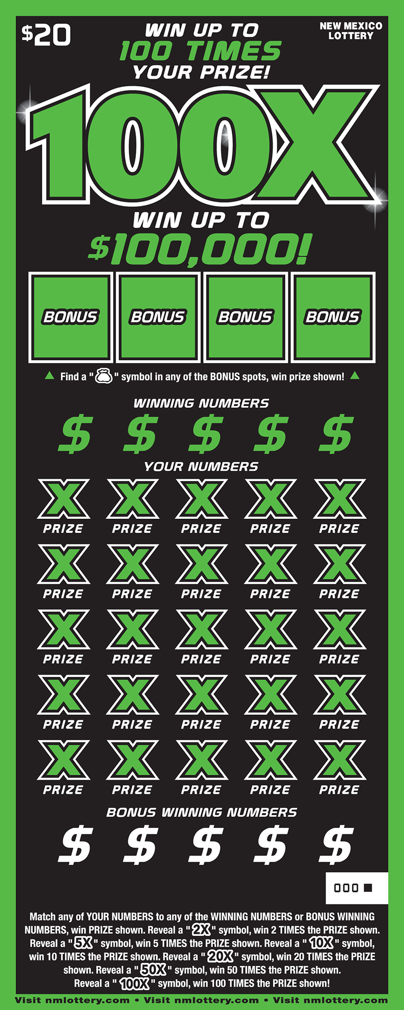 100X