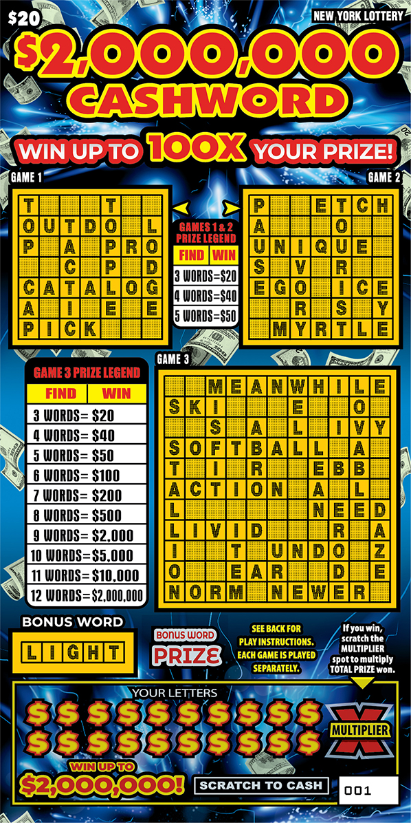$2,000,000 CASHWORD