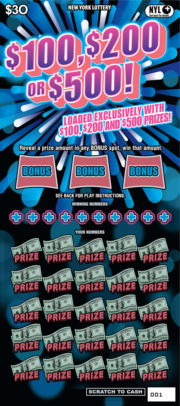 $100, $200 OR $500!