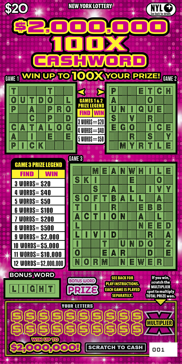 $2,000,000 100X CASHWORD