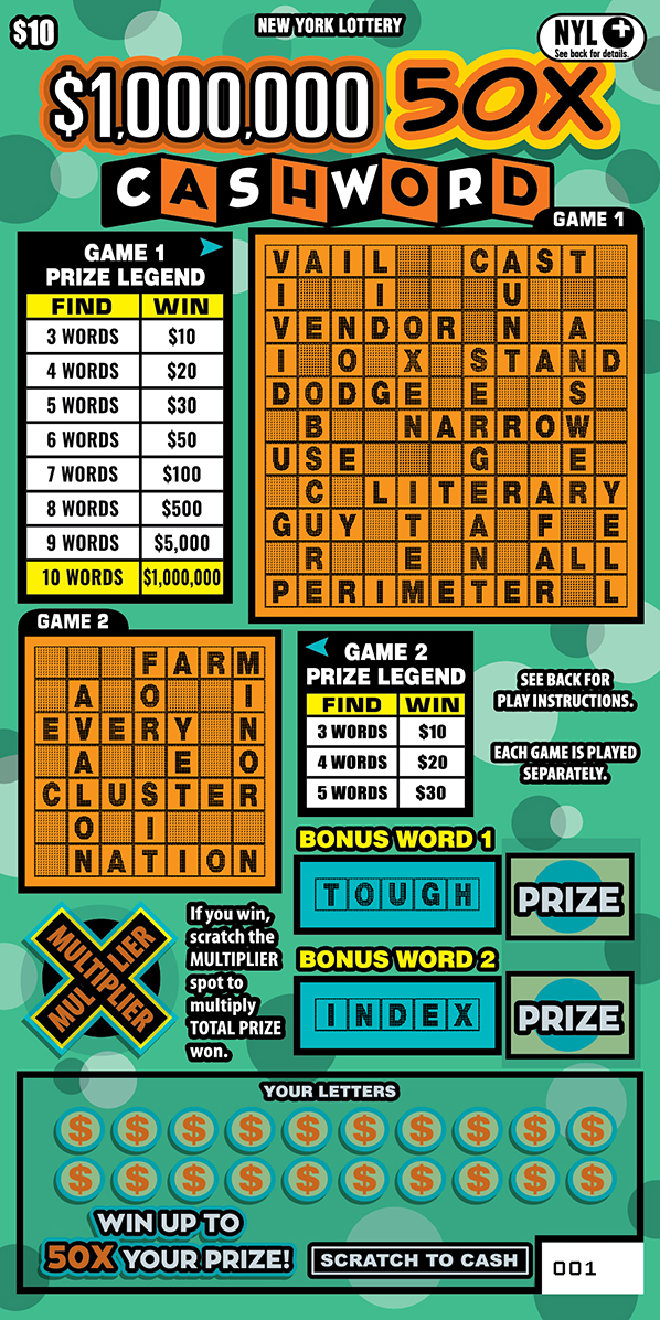 $1,000,000 50X CASHWORD