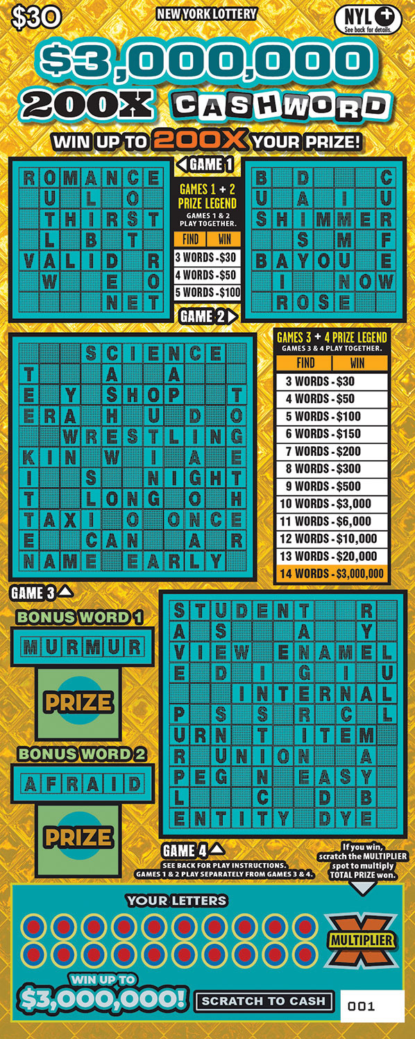 $3,000,000 200X CASHWORD