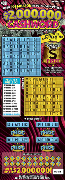 $2,000,000 Cashword